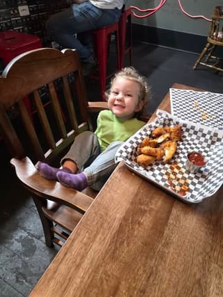 Guest enjoying a banana pudding milkshake at Billie-Jo's Place